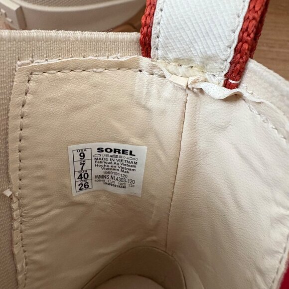 Sorel Brex Chelsea WP Ankle Boots Natural Sea Salt Beige NIB Women’s Size 9 - Picture 8 of 9